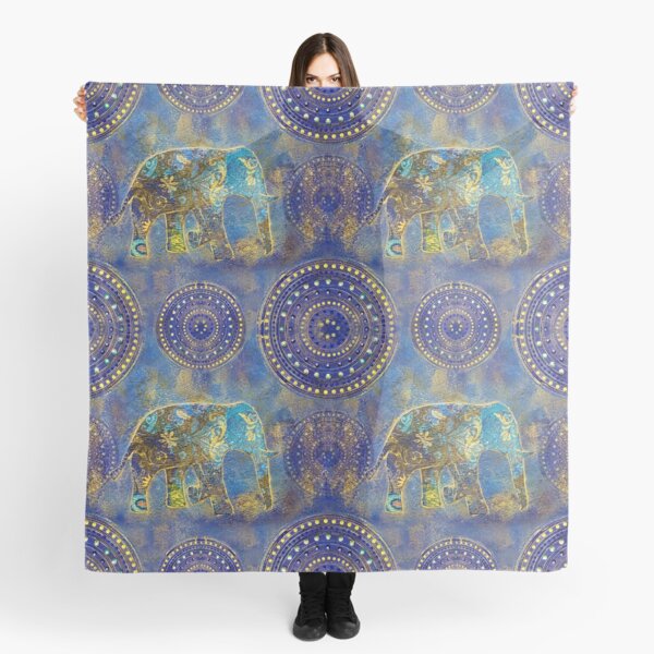 Blue Elephant Scarf