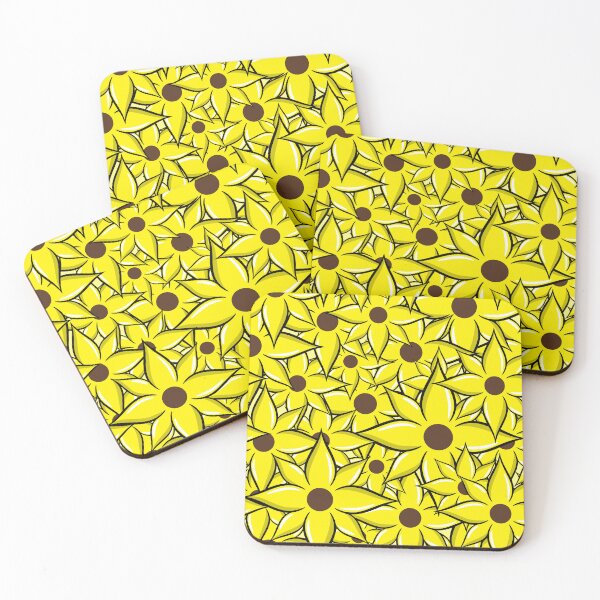 Item preview, Cheerful Yellow Flowers Pattern designed and sold by S Cube Design.