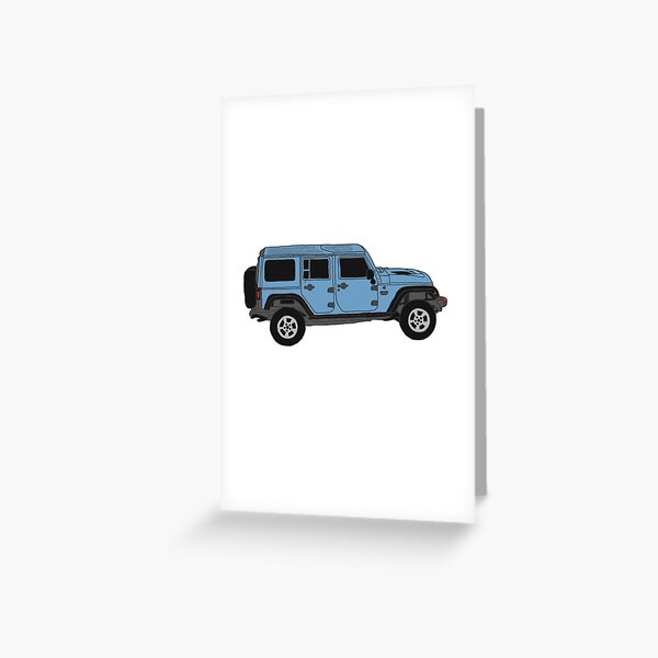 Blue Jeep Wrangler Drawing