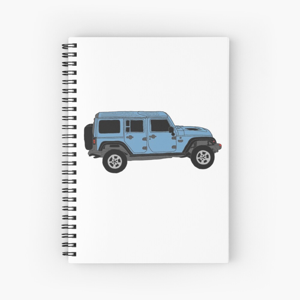 Blue Jeep Wrangler Drawing