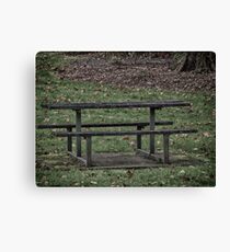 Park Picnic Table Canvas Print
