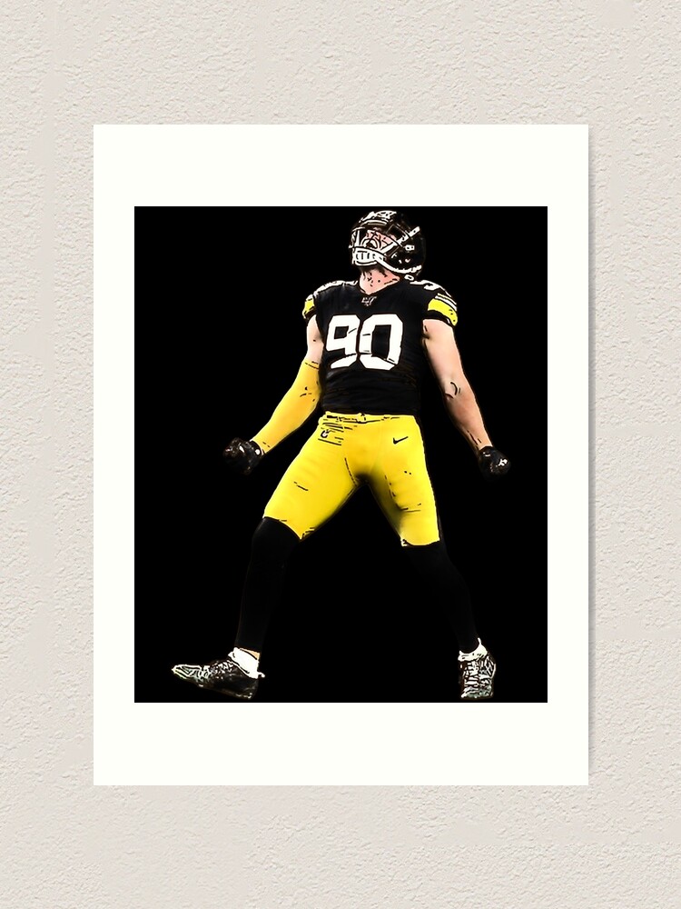 T.j. Watt Pittsburgh Steelers 27 x 39 Framed Art Jersey Print