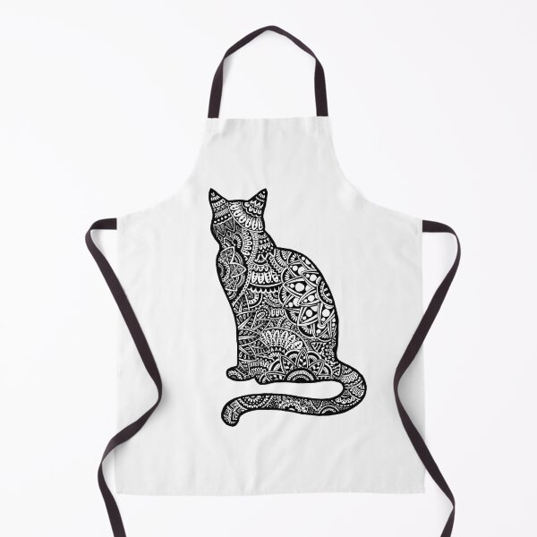 Item preview, Zentangle patchwork patterned cat designed and sold by blackblizzard.