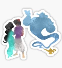 Princess, Prince and Genie Inspired Silhouette Sticker