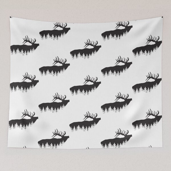 Item preview, Deer and Evergreens Hunting Tri-blend  designed and sold by VenusTeeShir.