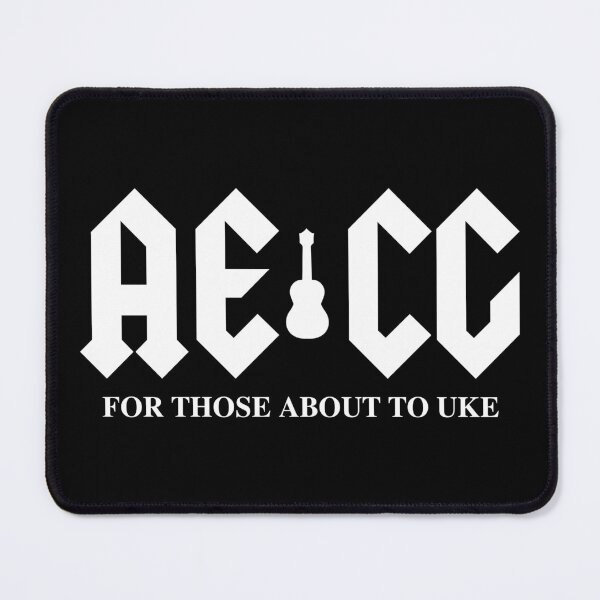 Item preview, AECG For Those About To Uke - Hard Rock Ukulele Player White Design designed and sold by UkeAlong.
