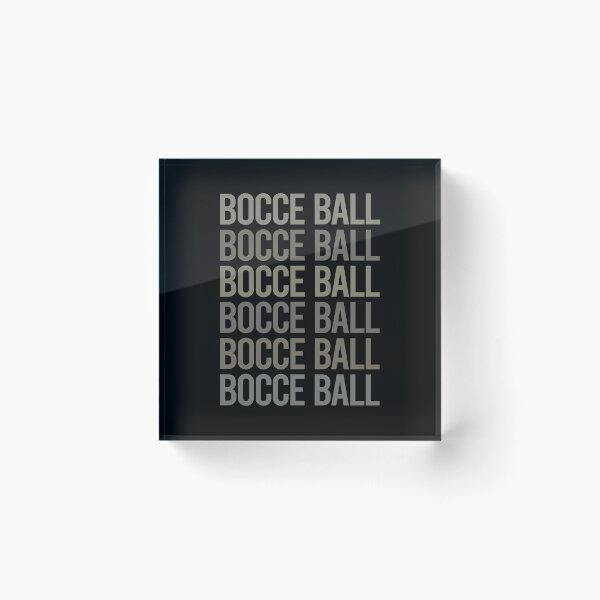 Item preview, Gray Text Art Bocce Ball Bocci Boccie designed and sold by TartSpiderWeb.