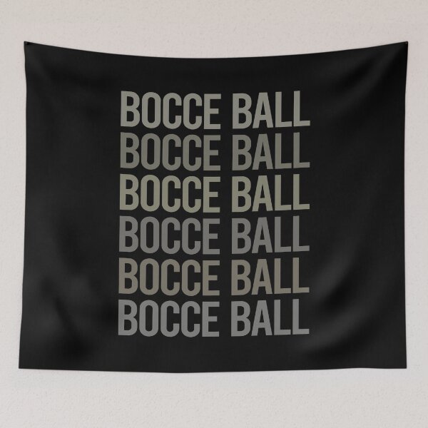 Item preview, Gray Text Art Bocce Ball Bocci Boccie designed and sold by TartSpiderWeb.