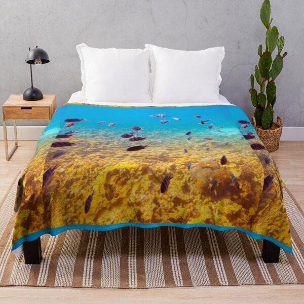 Item preview, Cute colourful blue sea or ocean or blue water and fishes swimming design designed and sold by BEAUTY ⭐⭐⭐⭐⭐.