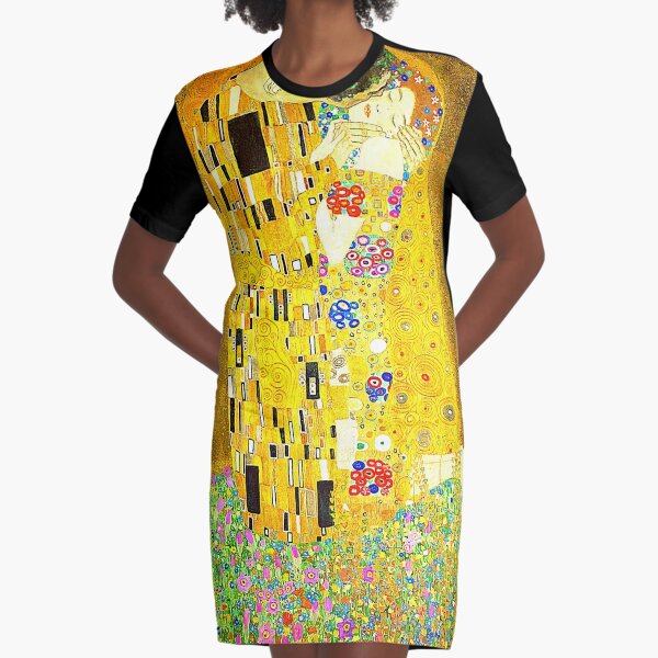 The Kiss by Gustav Klimt Graphic T-Shirt Dress for Sale by SimpleJoyStyle