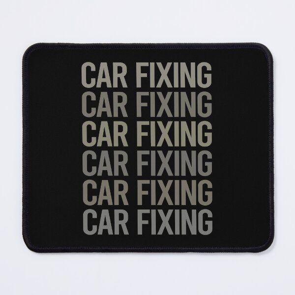 Item preview, Gray Text Art Car Fixing designed and sold by TartSpiderWeb.