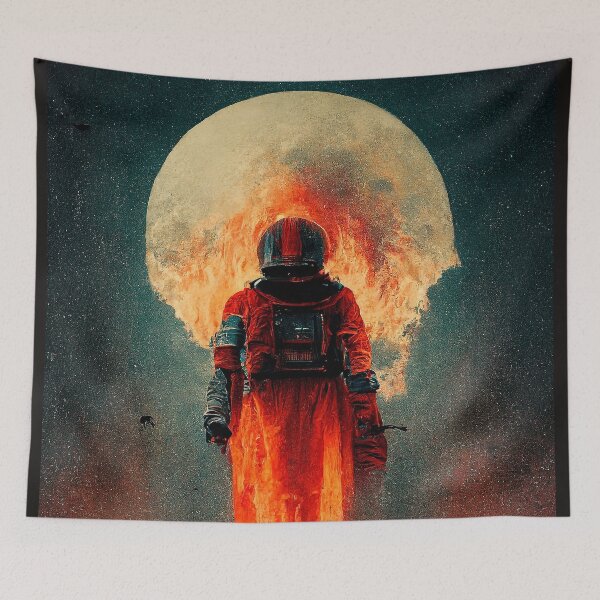 Item preview, Astronaut on flames  designed and sold by AICustomArt ⭐⭐⭐⭐⭐.