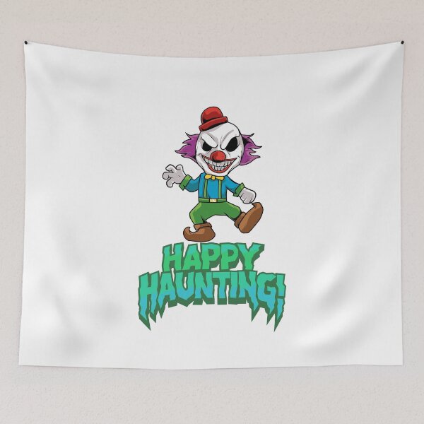 Item preview, Happy Halloween Clown Happy Haunting Stylized Halloween Typography Design designed and sold by WBP Mart.