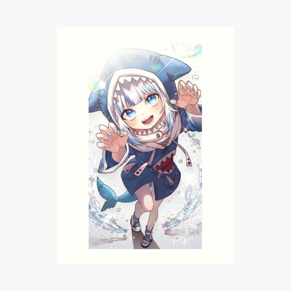 Gawr Gura Hololive English Holoen Holomyth Vtuber Virtual Youtuber Kawaii Shark Girl Art