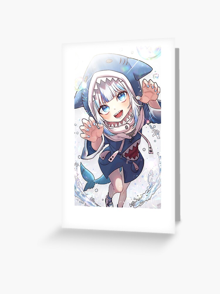 Gawr Gura | Hololive English HoloEN Holomyth | Vtuber Virtual Youtuber |  Kawaii Shark Girl" Greeting Card for Sale by Risumu | Redbubble