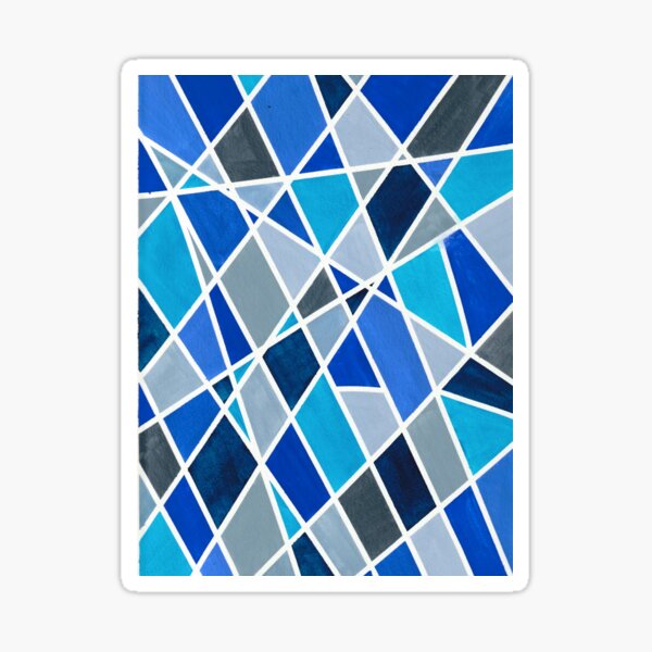 Geometrically Blue Sticker