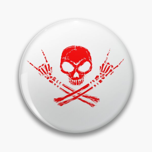 Item preview, Red rock and metal skull n' cross bones designed and sold by YADA-Designs.