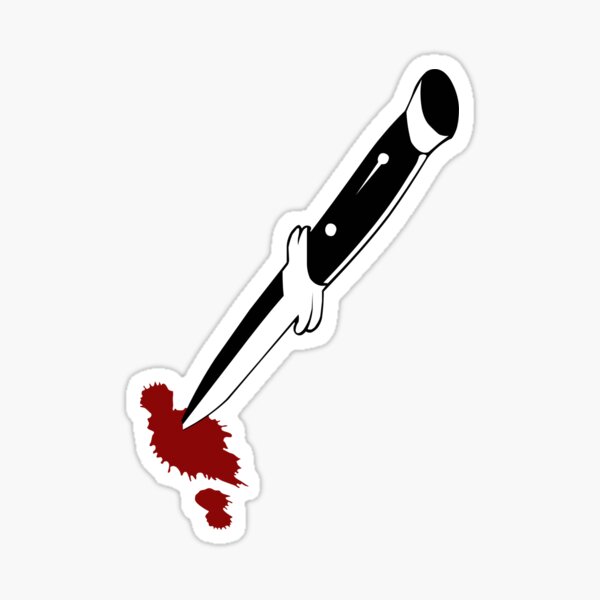 Stabbed Stickers Redbubble - knife stab roblox