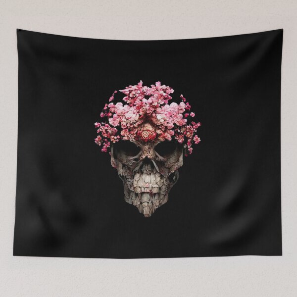 Item preview, Skull and pink flower designed and sold by DopeDesign111.
