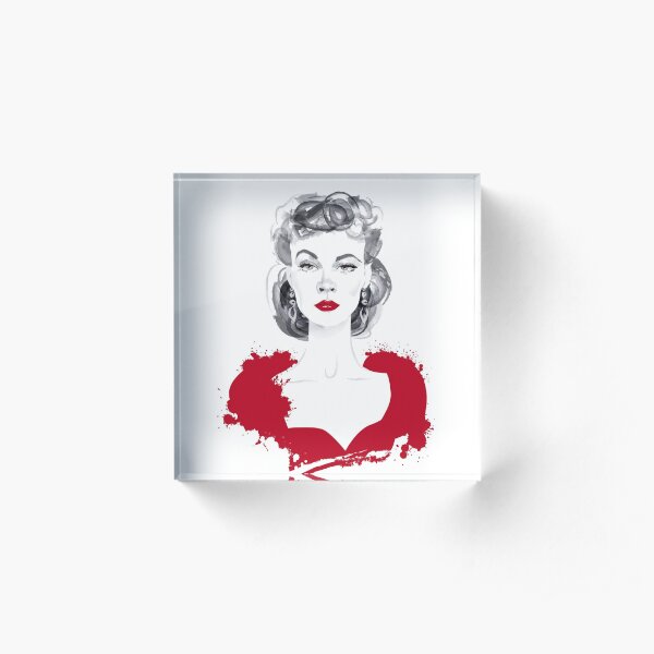 Burgundy or Scarlett Acrylic Block