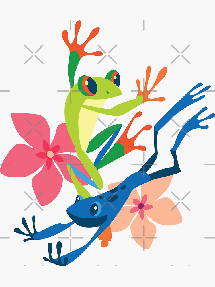 Sunrise Frogs Sticker For Sale By Hollybender Redbubble