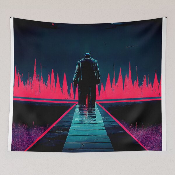 Item preview, Synthwave horror designed and sold by AICustomArt ⭐⭐⭐⭐⭐.