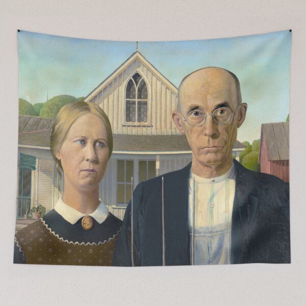 Item preview, American Gothic - Grant Wood designed and sold by SimpleJoyStyle.