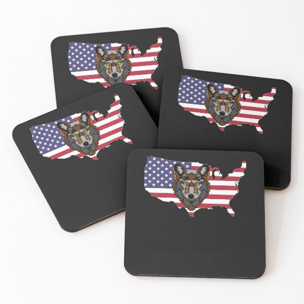 Item preview, American Flag Map Wolf designed and sold by KristelRay.