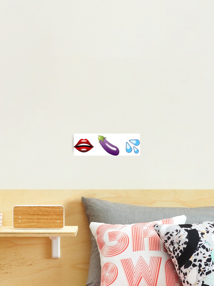 Blow Job Emoji Photographic Print For Sale By Andiblair Redbubble