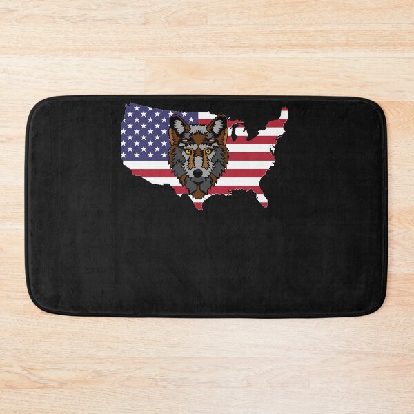 Item preview, American Flag Map Wolf designed and sold by KristelRay.