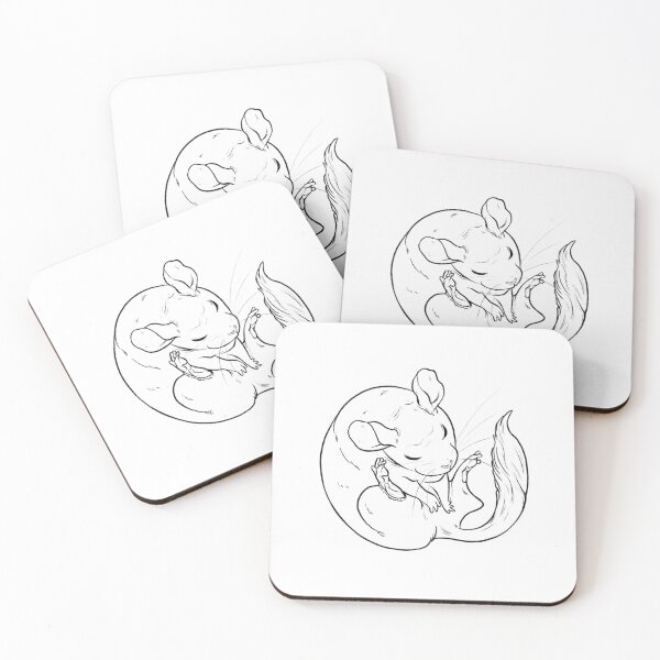 Item preview, Chinchilla simple cute lineart illustration pet rodent designed and sold by CrunchyCableStudio.
