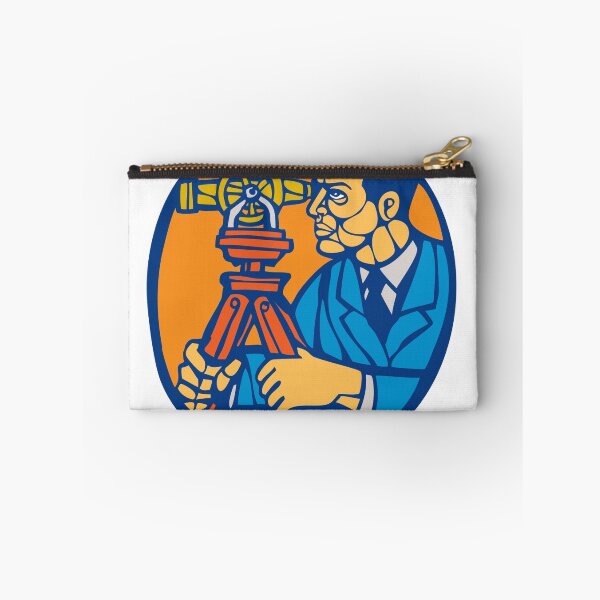 Item preview, Surveyor Geodetic Theodolite Woodcut Linocut designed and sold by patrimonio.