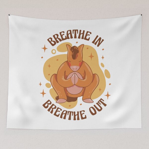 Item preview, Breathe in yoga horse animal quote designed and sold by Palteeshop.