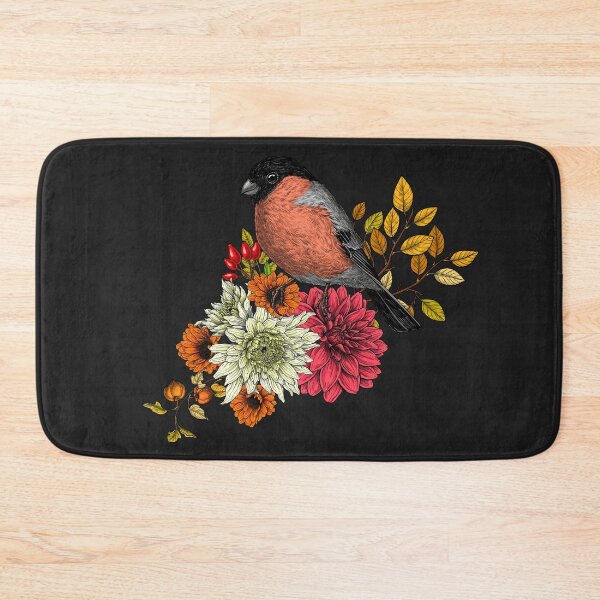 Item preview, Bullfinch on autumn bouquet designed and sold by Katerina Mitkova Kirilova.