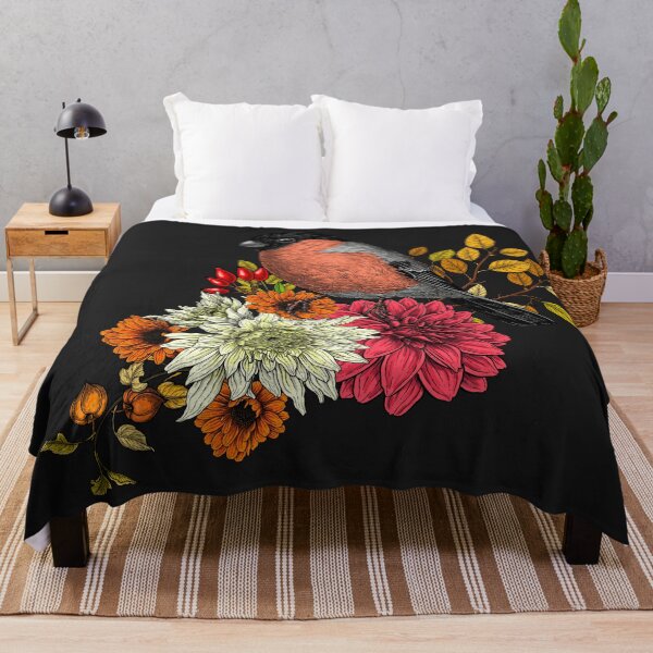 Item preview, Bullfinch on autumn bouquet designed and sold by Katerina Mitkova Kirilova.