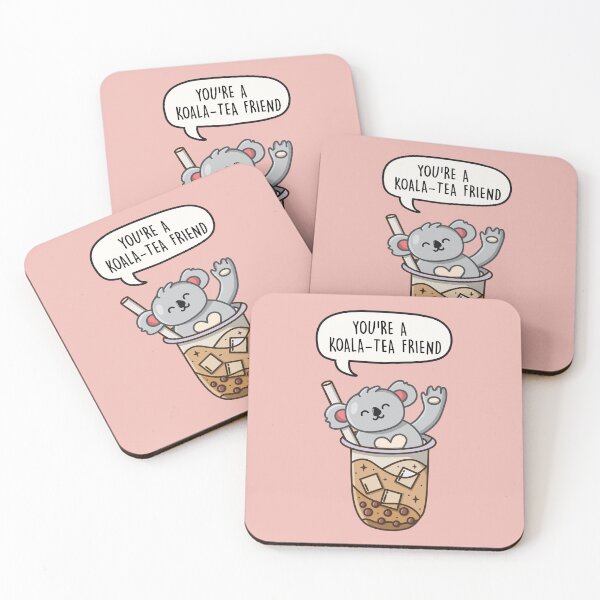 Item preview, You're a Koala-tea Friend - Cute Koala Boba Tea Pun designed and sold by LEFDDesigns.