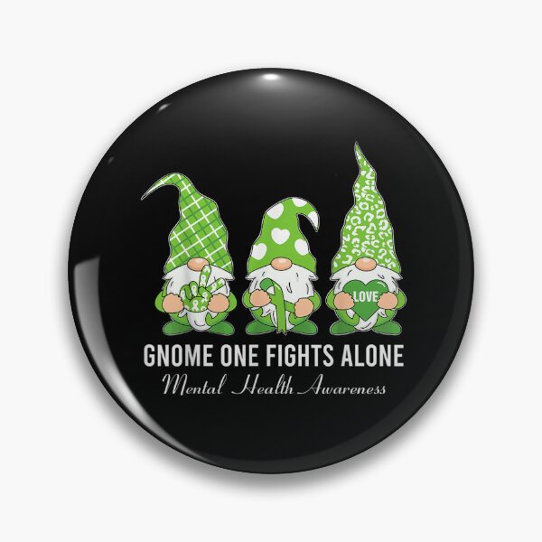 Item preview, Green Ribbon Gnome One Fights Alone Mental Health Awareness designed and sold by Jordannmw.