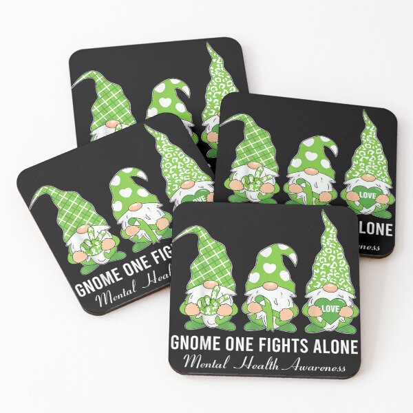 Item preview, Green Ribbon Gnome One Fights Alone Mental Health Awareness designed and sold by Jordannmw.