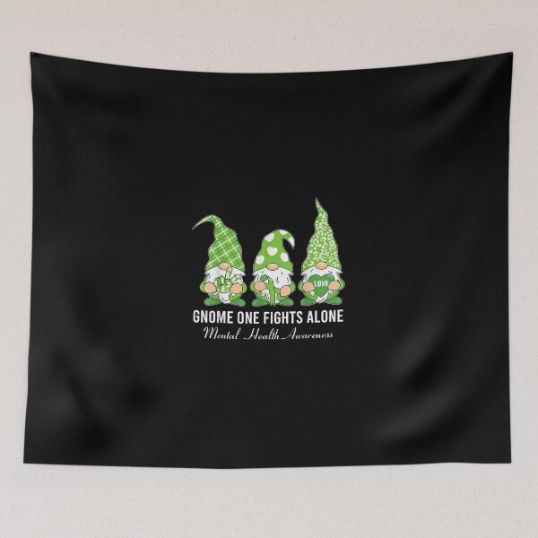 Item preview, Green Ribbon Gnome One Fights Alone Mental Health Awareness designed and sold by Jordannmw.