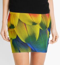 Parrot Feathers Mini Skirt