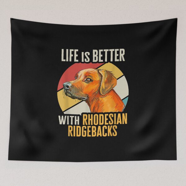 Artikelvorschau, Retro Vintage Das Leben ist besser mit Rhodesian Ridgeback entworfen und verkauft von Odertwahlgren.