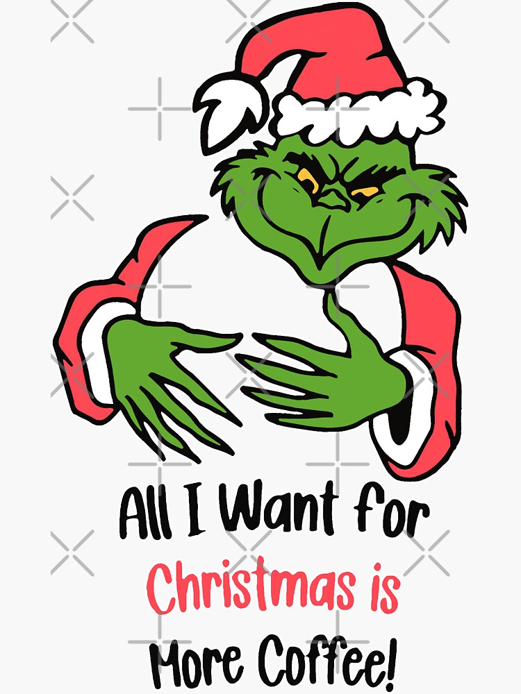 Grinch Xmas Sticker for Sale by PinkRhino24