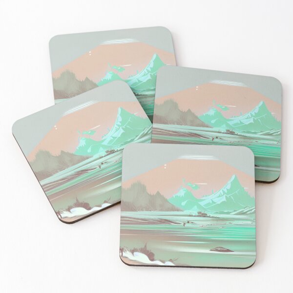 Item preview, 90s Nostalgia Retro Vaporwave Fantasy Futuristic Retro Landscape Illustration designed and sold by S Y N T H R E A L M.