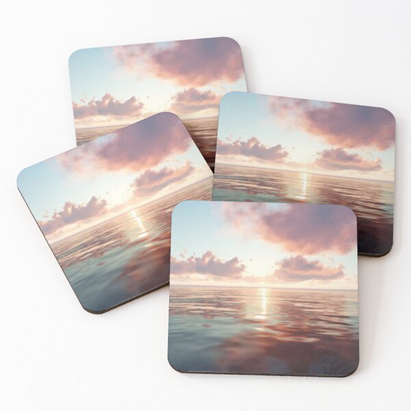 Item preview,     Cute colourful blue sea or ocean or blue water at sunset design designed and sold by BEAUTY ⭐⭐⭐⭐⭐.