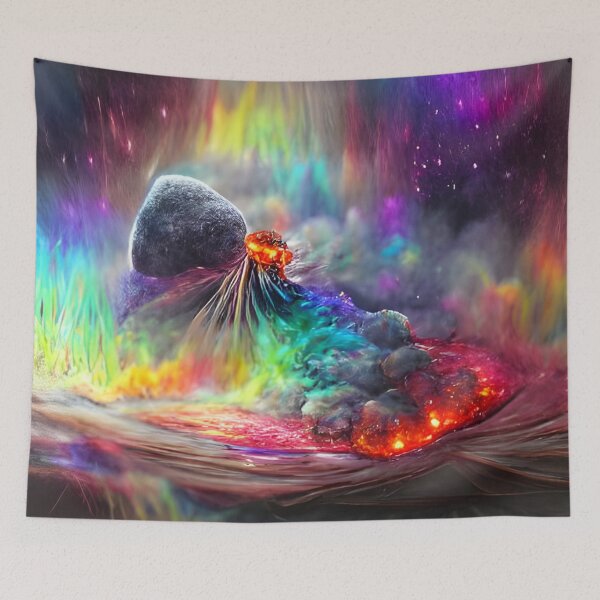 Item preview, Space Volcanos designed and sold by nocturnAIArt.
