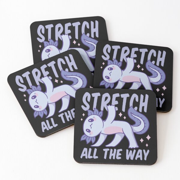 Item preview, Stretch all the way yoga axolotl animal quote designed and sold by Palteeshop.
