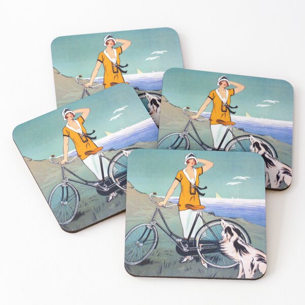 Item preview, Vintage Cycling Poster With Dog - De Dion-Bouton designed and sold by leafsquare.