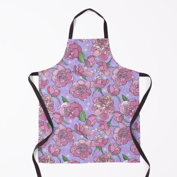 Artikelvorschau, Tossed Pink Peonies on Lavender Repeat 5748 entworfen und verkauft von Art in My Loft.