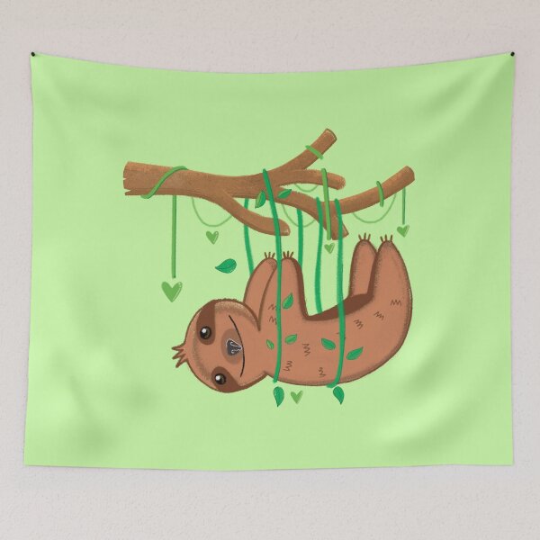 Item preview, Sloth hanging on a branch  designed and sold by jasmineberry.