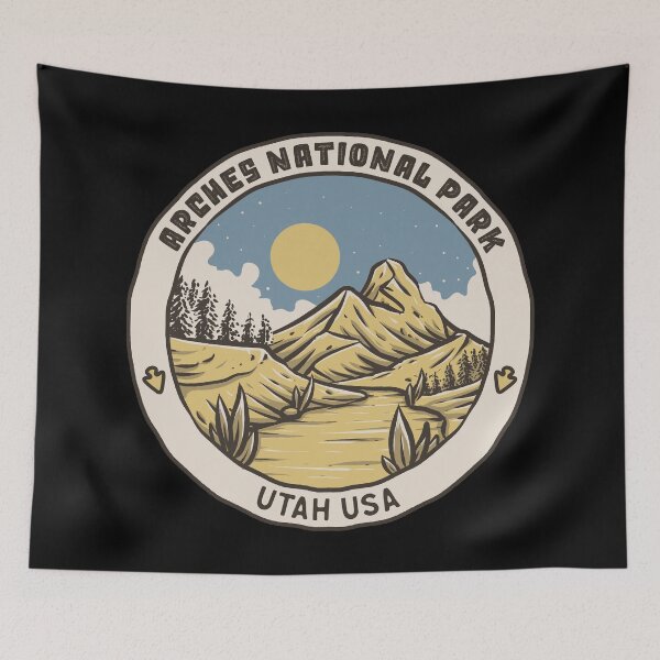 Item preview, Arches National Park Vintage Mountain Path designed and sold by JordanHolmes.